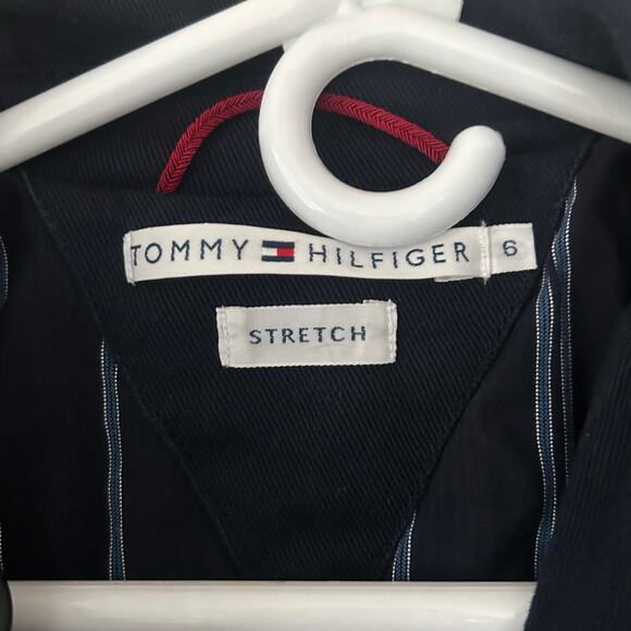Vintage Tommy Hilfiger double breasted canvas peacoat Y2K navy preppy academia S - Picture 11 of 11